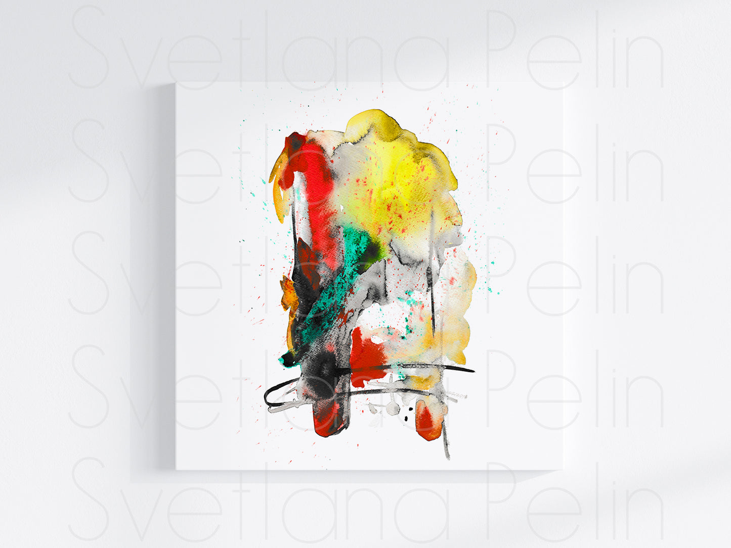 Modern Watercolor Painting, Abstract Art, Wall Home Decor, INSTANT DOWNLOAD