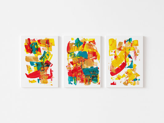 3 pieces, Acrylic Painting, Contemporary Abstract Art, Wall Home Decor, INSTANT DOWNLOAD