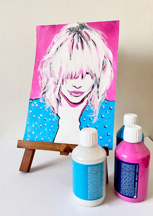 Courtney Love, ORIGINAL Acrylic Painting, Artwork by Svetlana Pelin