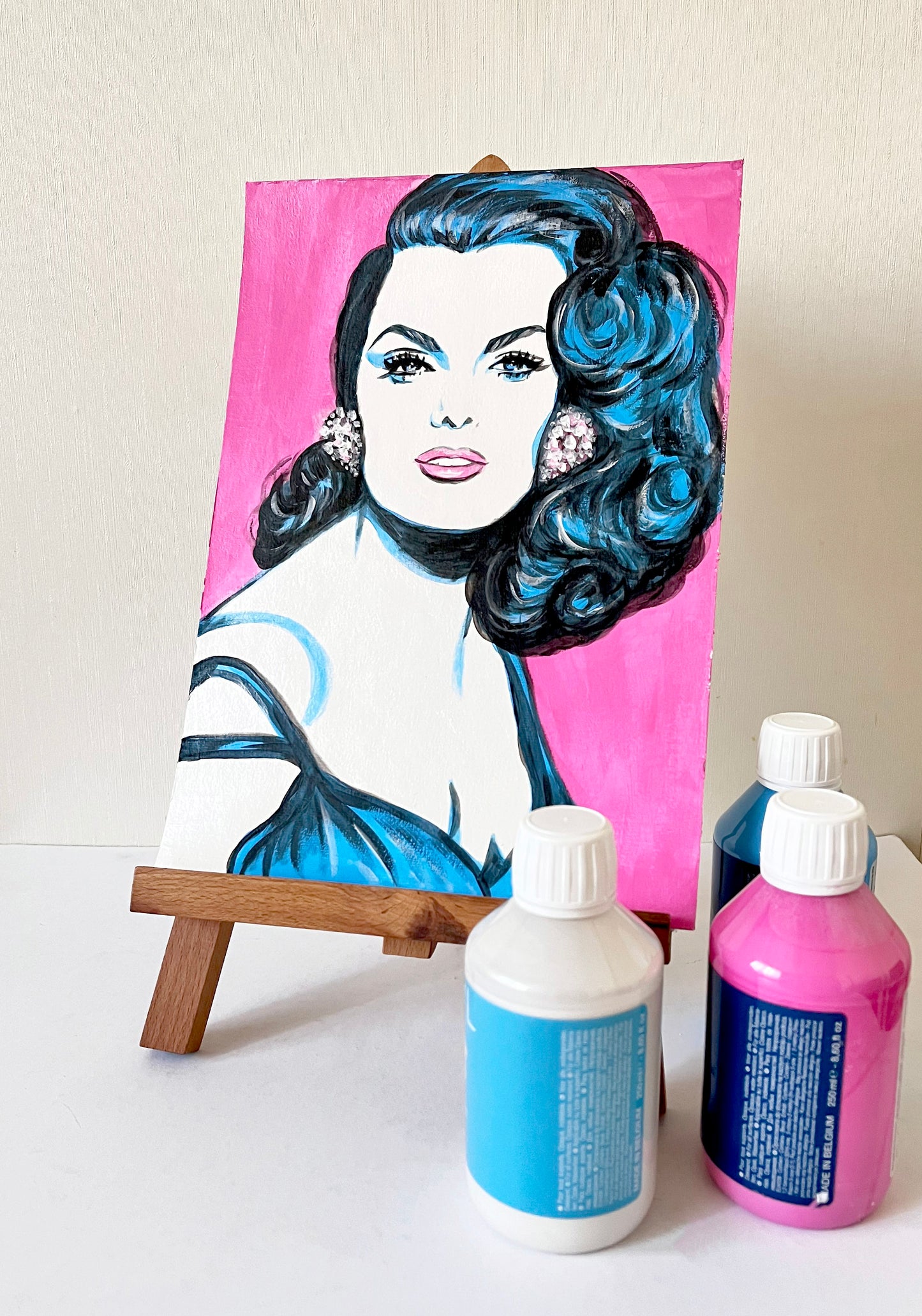 Jane Russell, ORIGINAL Acrylic Painting, Artwork by Svetlana Pelin