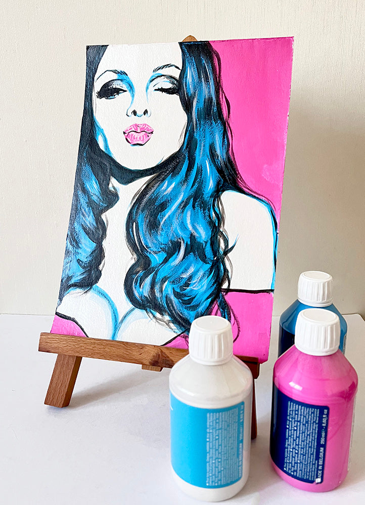 Janet Jackson, ORIGINAL Acrylic Painting, Artwork by Svetlana Pelin