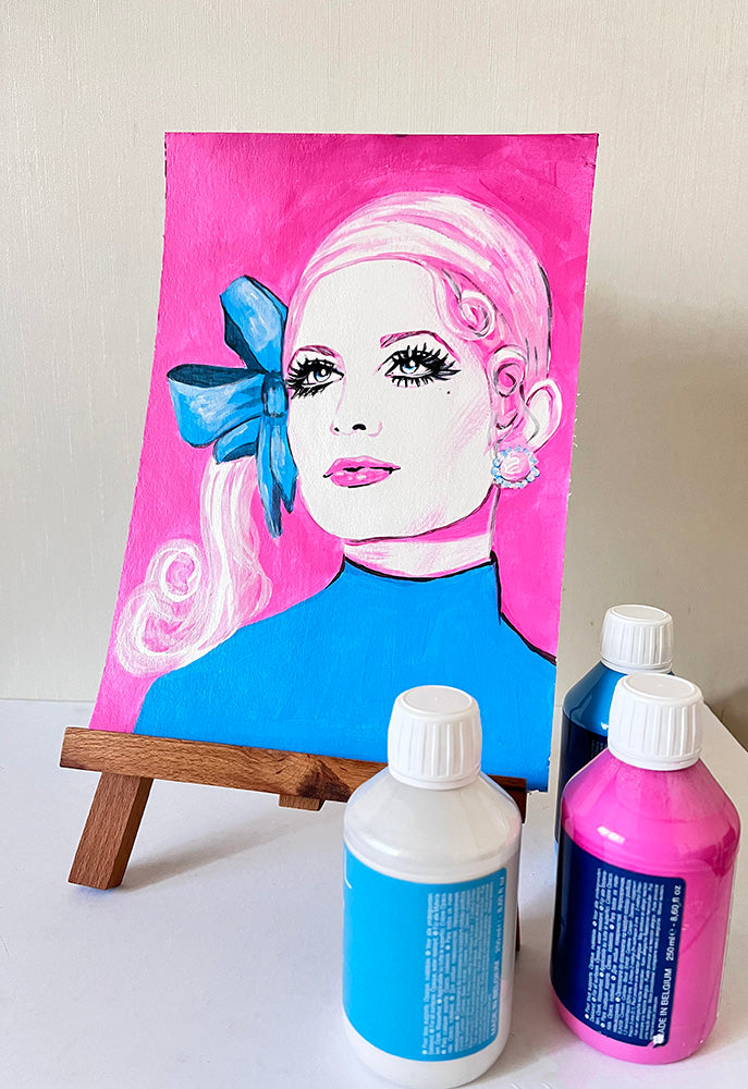 Twiggy, ORIGINAL Acrylic Painting, Artwork by Svetlana Pelin