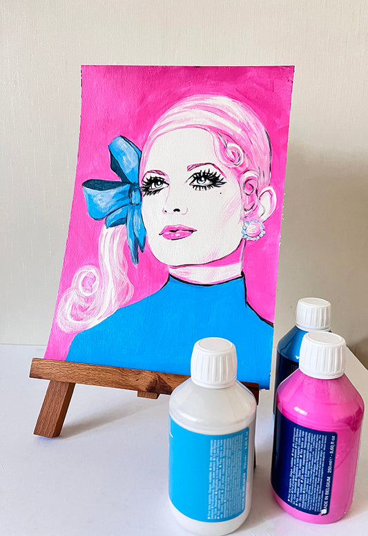 Twiggy, ORIGINAL Acrylic Painting, Artwork by Svetlana Pelin