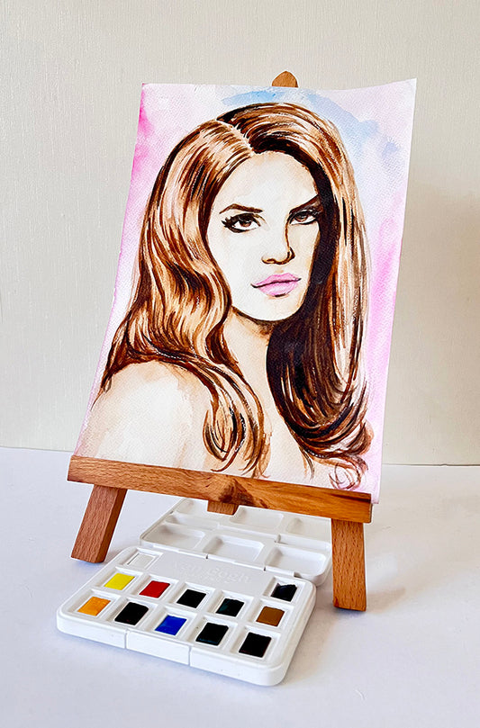 Lana Del Rey, LD, ORIGINAL Watercolor Painting, Artwork by Svetlana Pelin