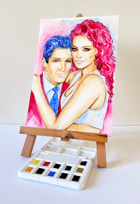 Julia Roberts, Richard Gere, Pretty Woman, ORIGINAL Watercolour Painting, Artwork by Svetlana Pelin