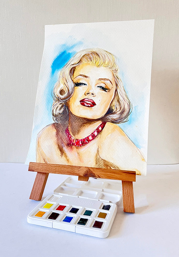 Marilyn Monroe, Frank Powolny, Gentlemen Prefer Blondes, GPB,  ORIGINAL Watercolor Painting, Artwork by Svetlana Pelin