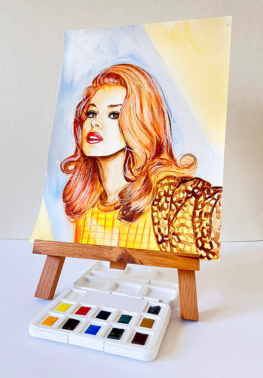 Ann-Margret, ORIGINAL Watercolor Painting, Artwork by Svetlana Pelin