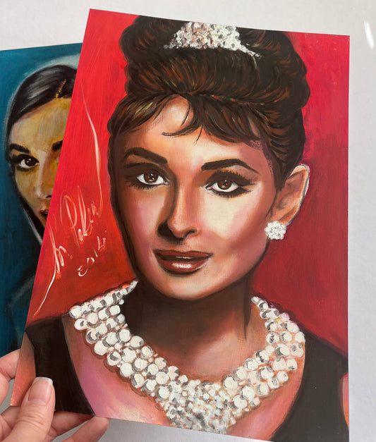 Audrey Hepburn, Breakfast at Tiffany's, ORIGINAL Oil Painting, Artwork by Svetlana Pelin