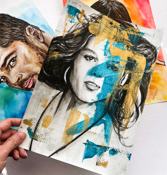 Ricky Martin, RM, ORIGINAL Watercolor Painting, Artwork by Svetlana Pelin