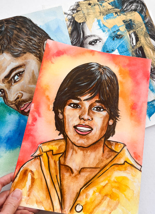 Ricky Martin, RM, ORIGINAL Watercolor Painting, Artwork by Svetlana Pelin