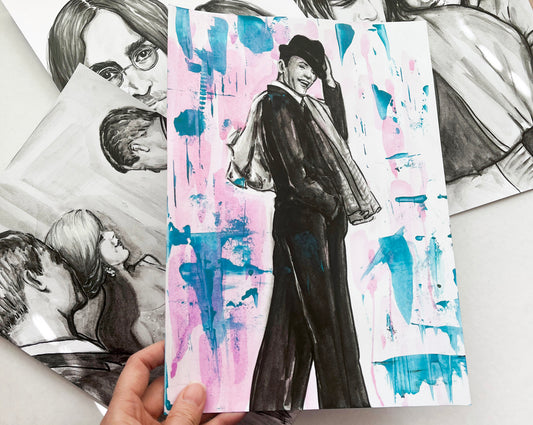 Frank Sinatra, ORIGINAL Watercolor Painting, Artwork by Svetlana Pelin