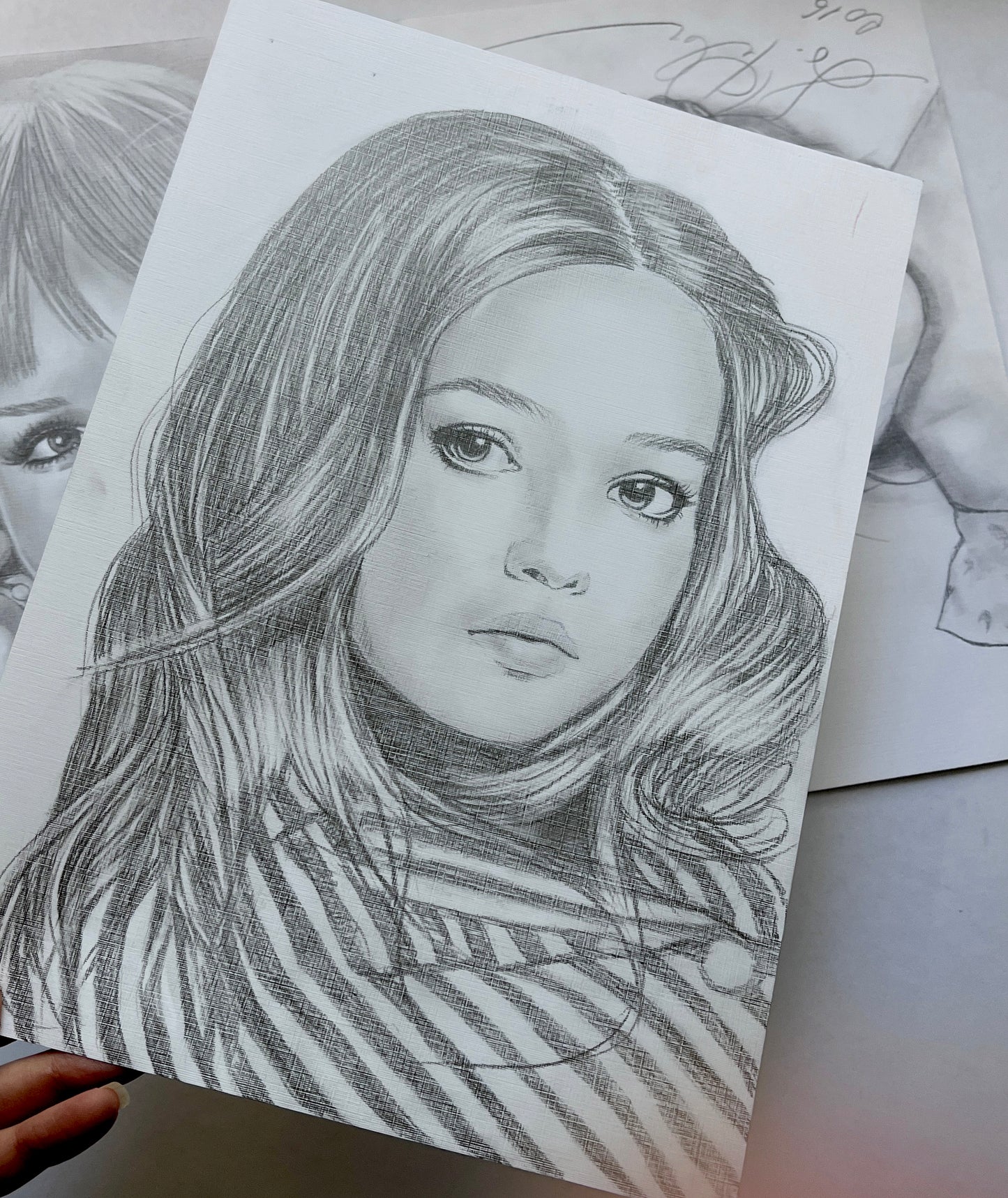 Anastasia Bezrukova, Cute & Beautiful Girl Model, ORIGINAL Pencil drawing, Artwork by Svetlana Pelin