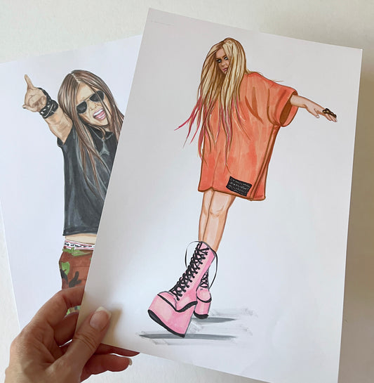 Avril Lavigne, ORIGINAL Marker drawing, Artwork by Svetlana Pelin