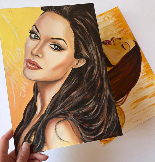 Angelina Jolie, ORIGINAL Oil Painting, Artwork by Svetlana Pelin