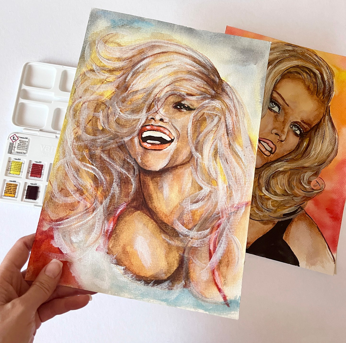 Anna Nicole Smith, ANS, ORIGINAL Watercolor Painting, Artwork by Svetlana Pelin