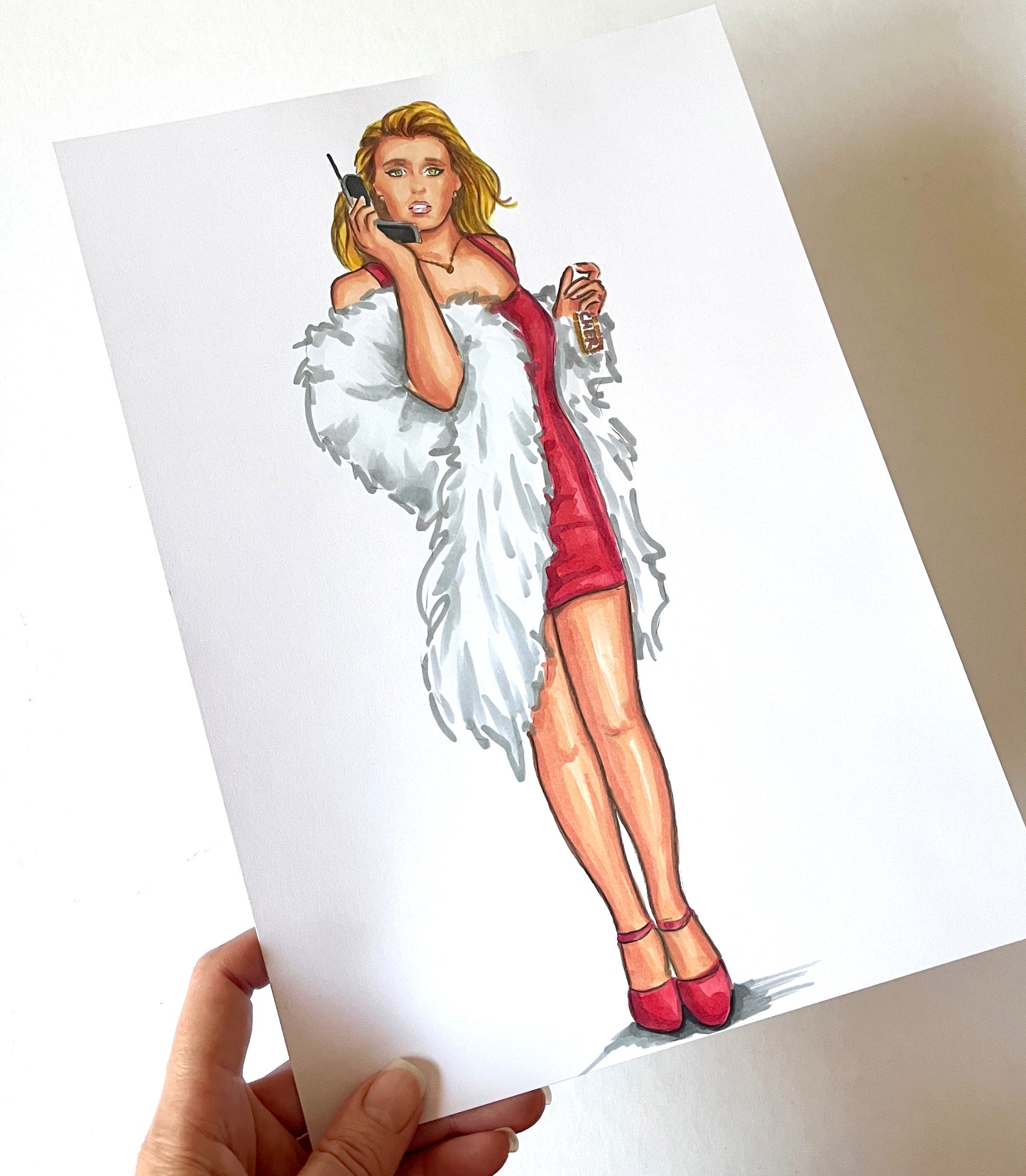 Alicia Silverstone, Clueless, ORIGINAL Marker drawing, Artwork by Svetlana Pelin