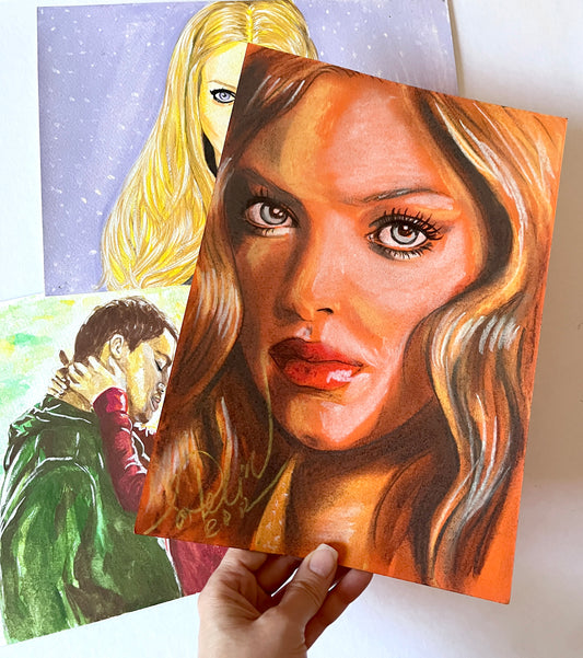 Amanda Seyfried, ORIGINAL Pastel drawing, Artwork by Svetlana Pelin