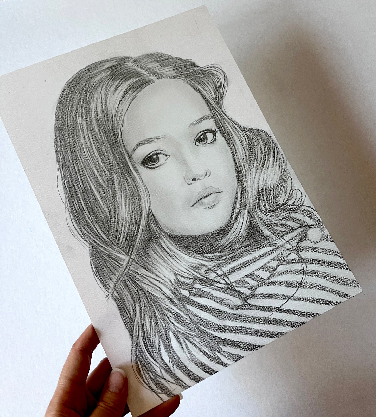 Anastasia Bezrukova, Cute & Beautiful Girl Model, ORIGINAL Pencil drawing, Artwork by Svetlana Pelin