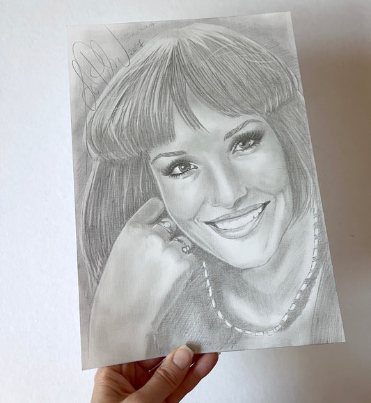 Anna Samokhina, ORIGINAL Pencil drawing, Artwork by Svetlana Pelin