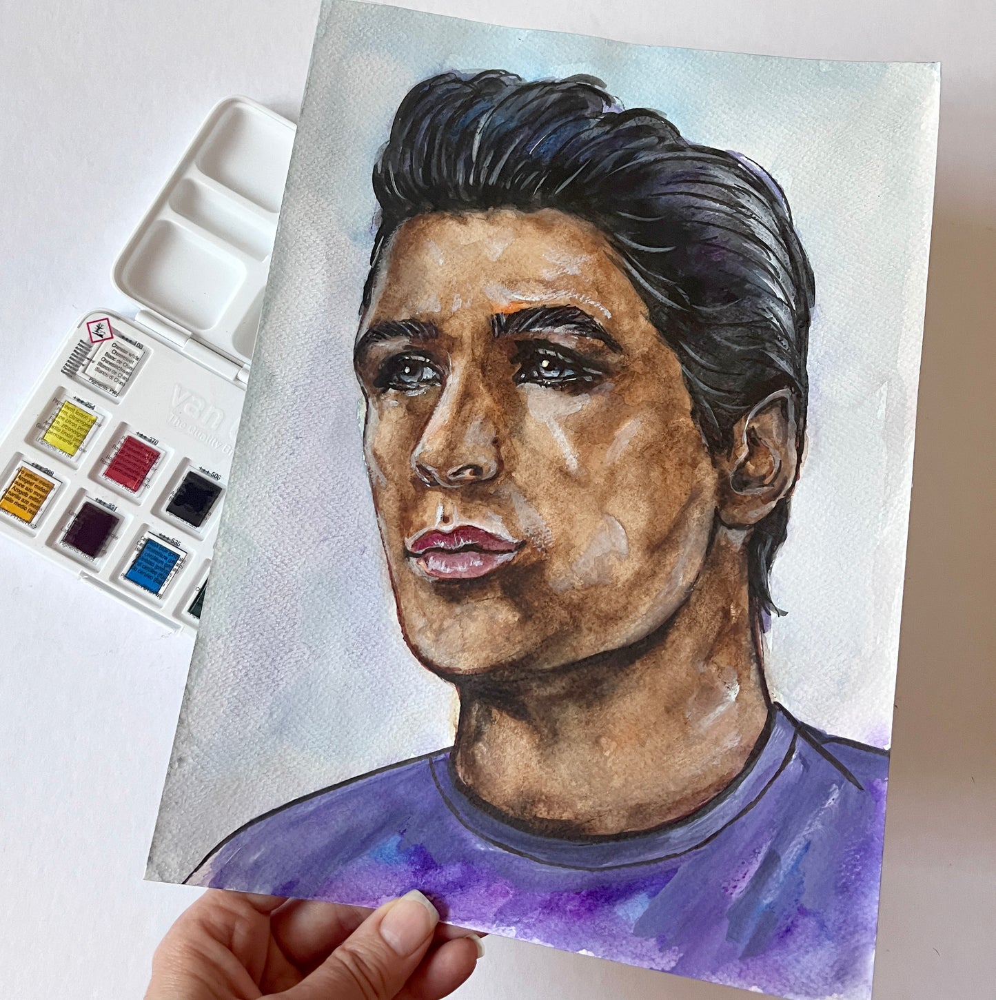 Alec Baldwin, ORIGINAL Watercolor Painting, Artwork by Svetlana Pelin