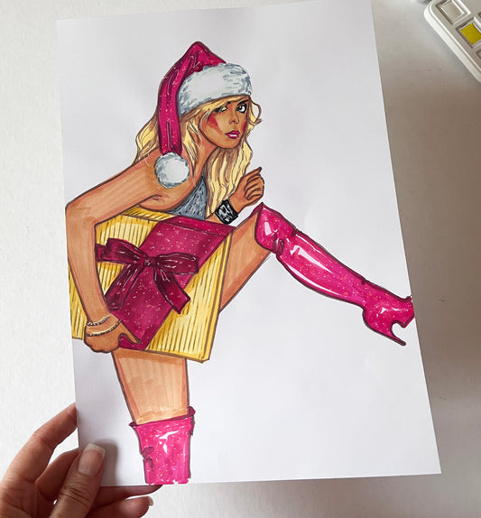 Blondie, Debbie Harry, ORIGINAL Marker drawing, Artwork by Svetlana Pelin