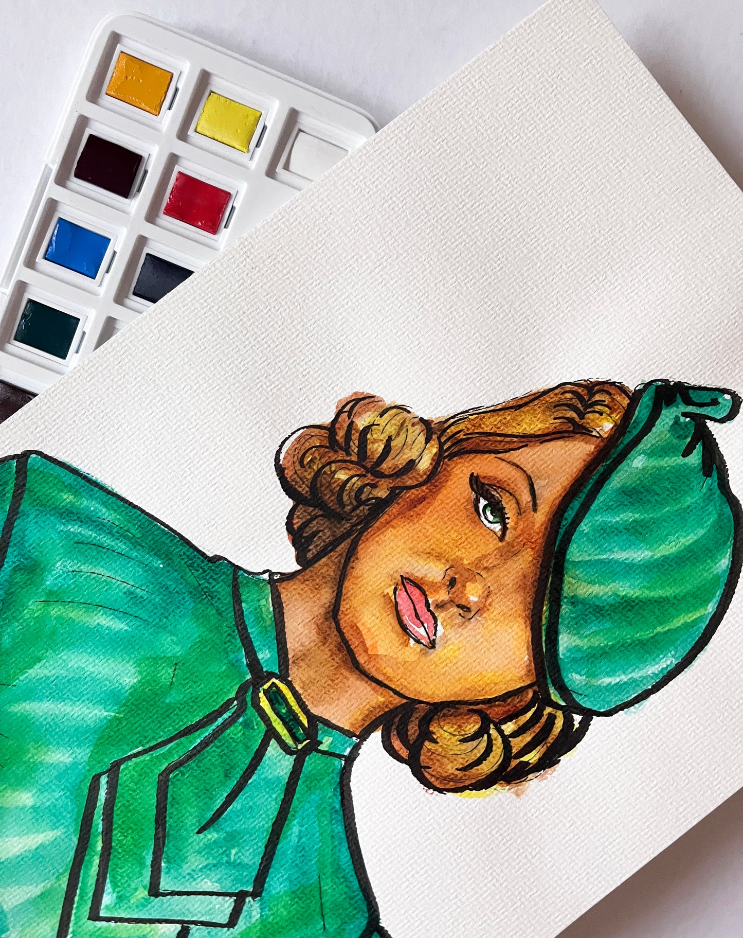 Bette Davis, ORIGINAL Watercolor Painting, Artwork by Svetlana Pelin
