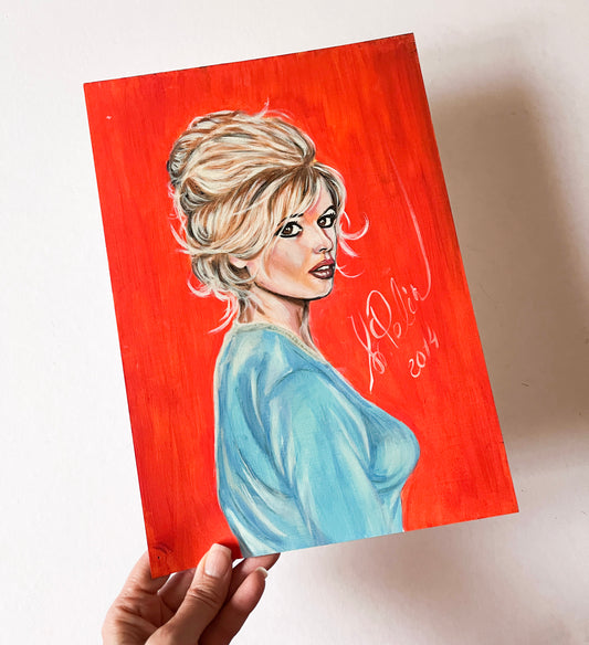 Brigitte Bardot, ORIGINAL Oil Painting, Artwork by Svetlana Pelin