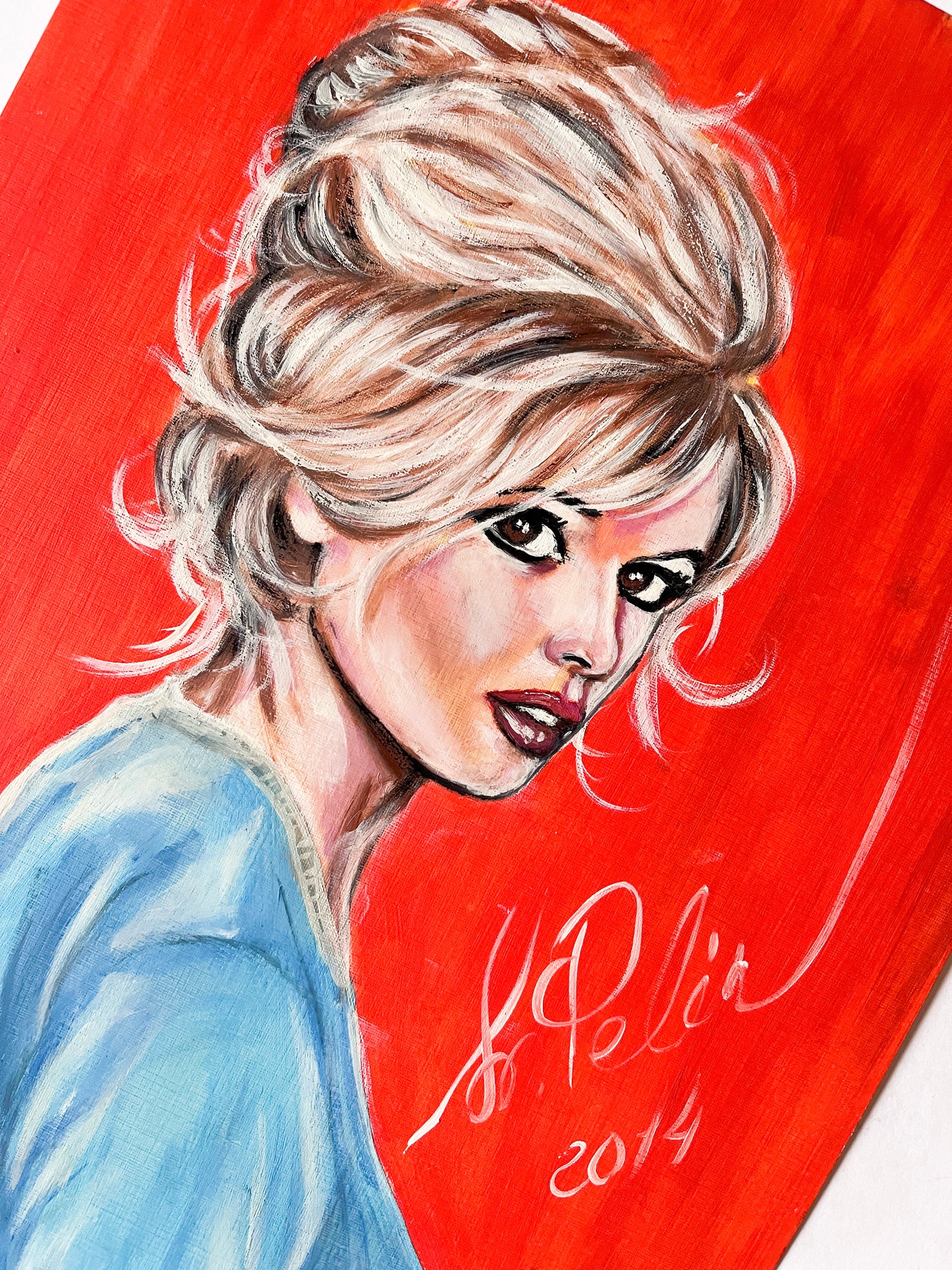 Brigitte Bardot, ORIGINAL Oil Painting, Artwork by Svetlana Pelin