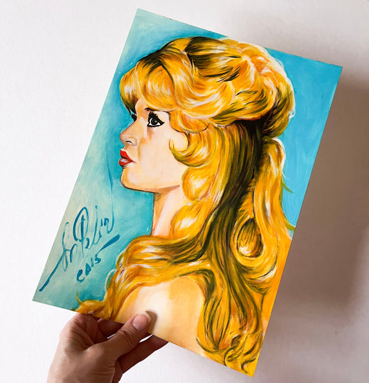 Brigitte Bardot, ORIGINAL Oil Painting, Artwork by Svetlana Pelin