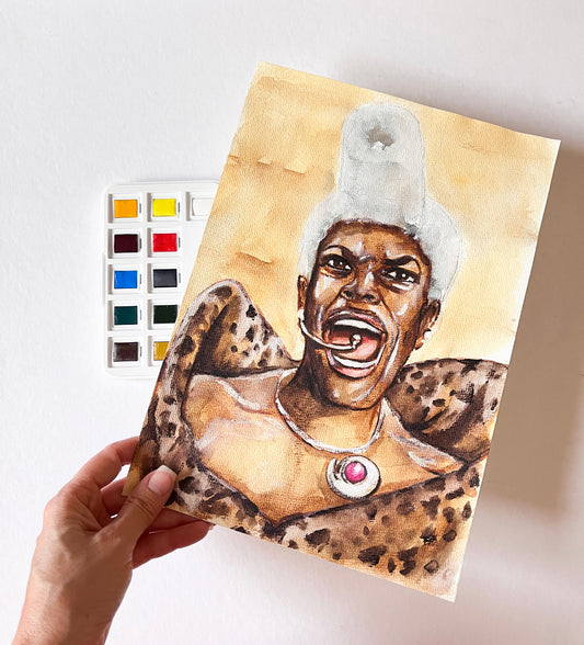 Chris Tucker, Ruby Rhod, The Fifth Element, ORIGINAL Watercolor Painting, Artwork by Svetlana Pelin