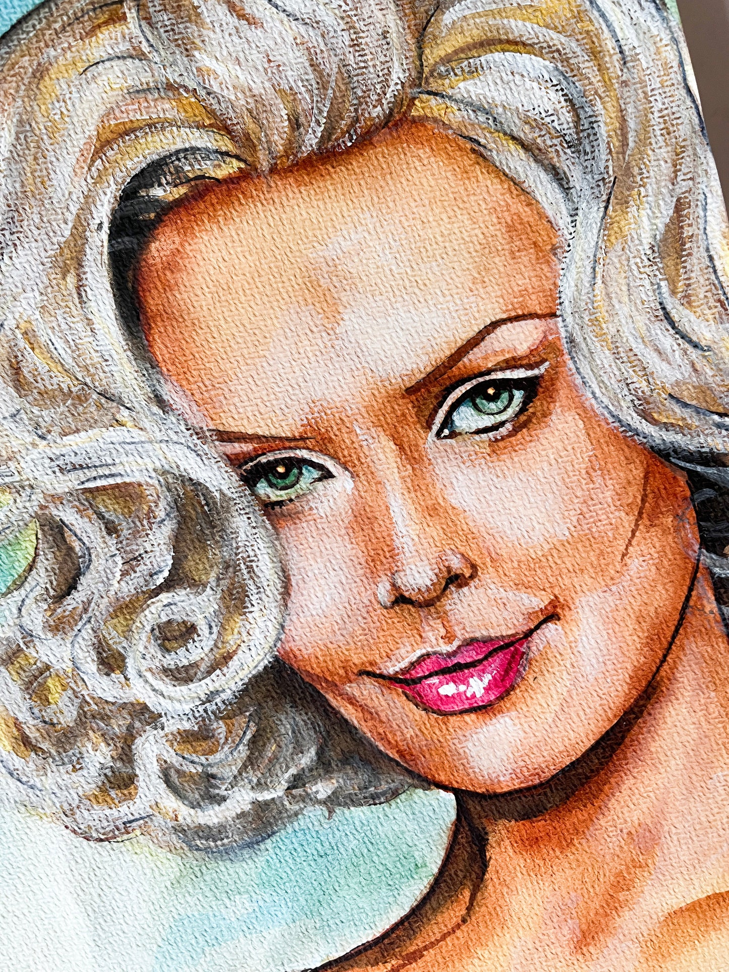 Charlize Theron, ORIGINAL Watercolor Painting, Artwork by Svetlana Pelin