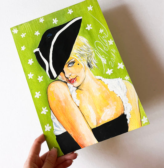 Charlize Theron, ORIGINAL Gouache Painting, Artwork by Svetlana Pelin