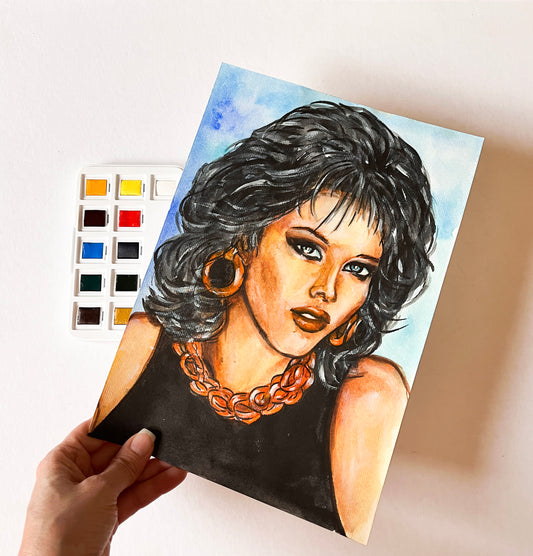 C. C. Catch, ORIGINAL Watercolor Painting, Artwork by Svetlana Pelin