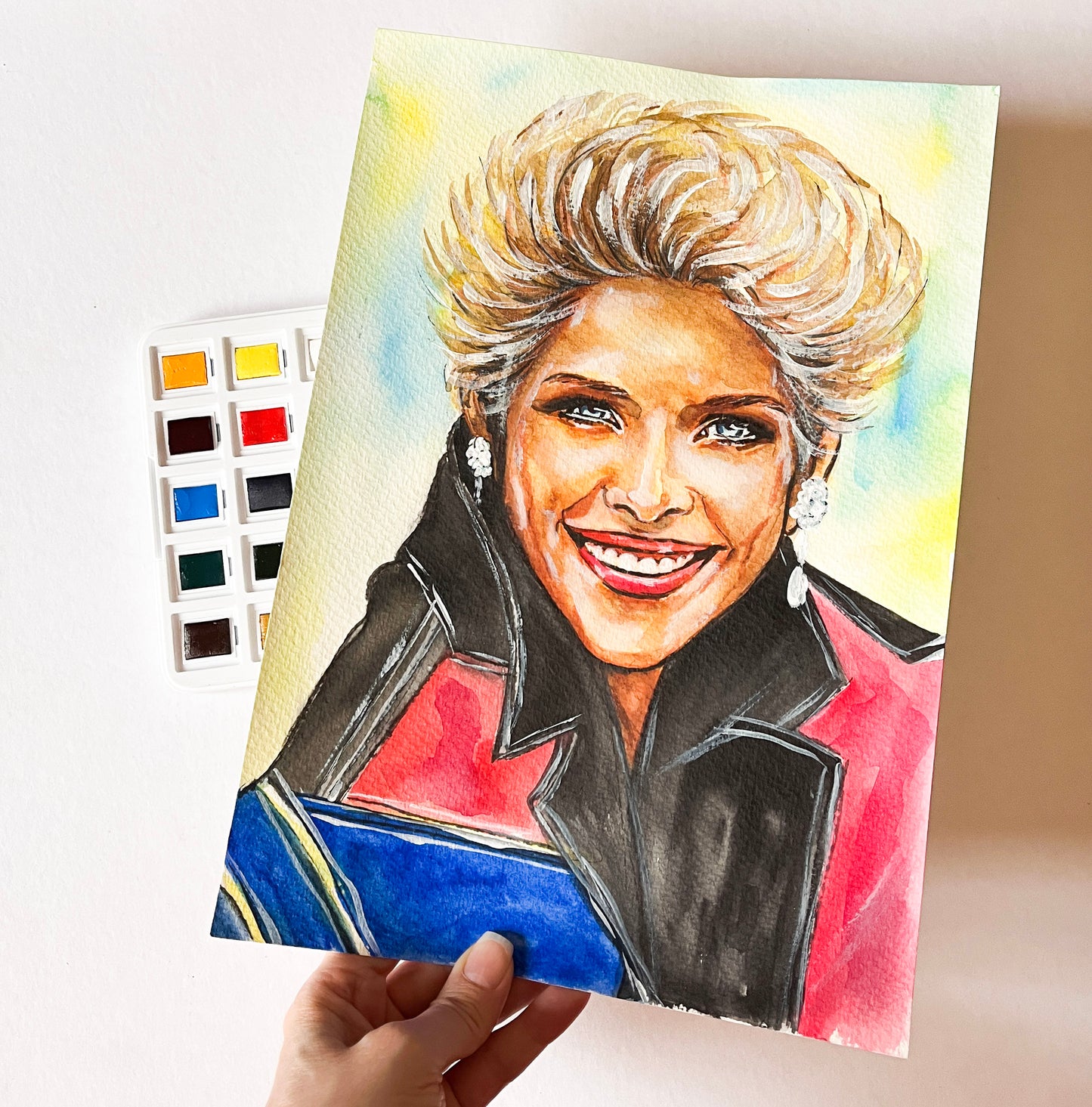 C. C. Catch, ORIGINAL Watercolor Painting, Artwork by Svetlana Pelin