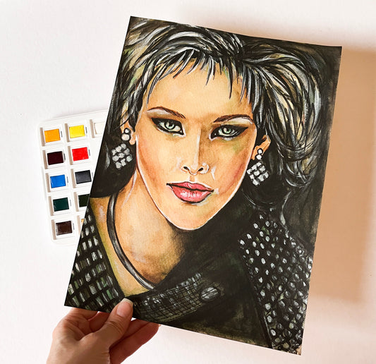 C. C. Catch, ORIGINAL Watercolor Painting, Artwork by Svetlana Pelin
