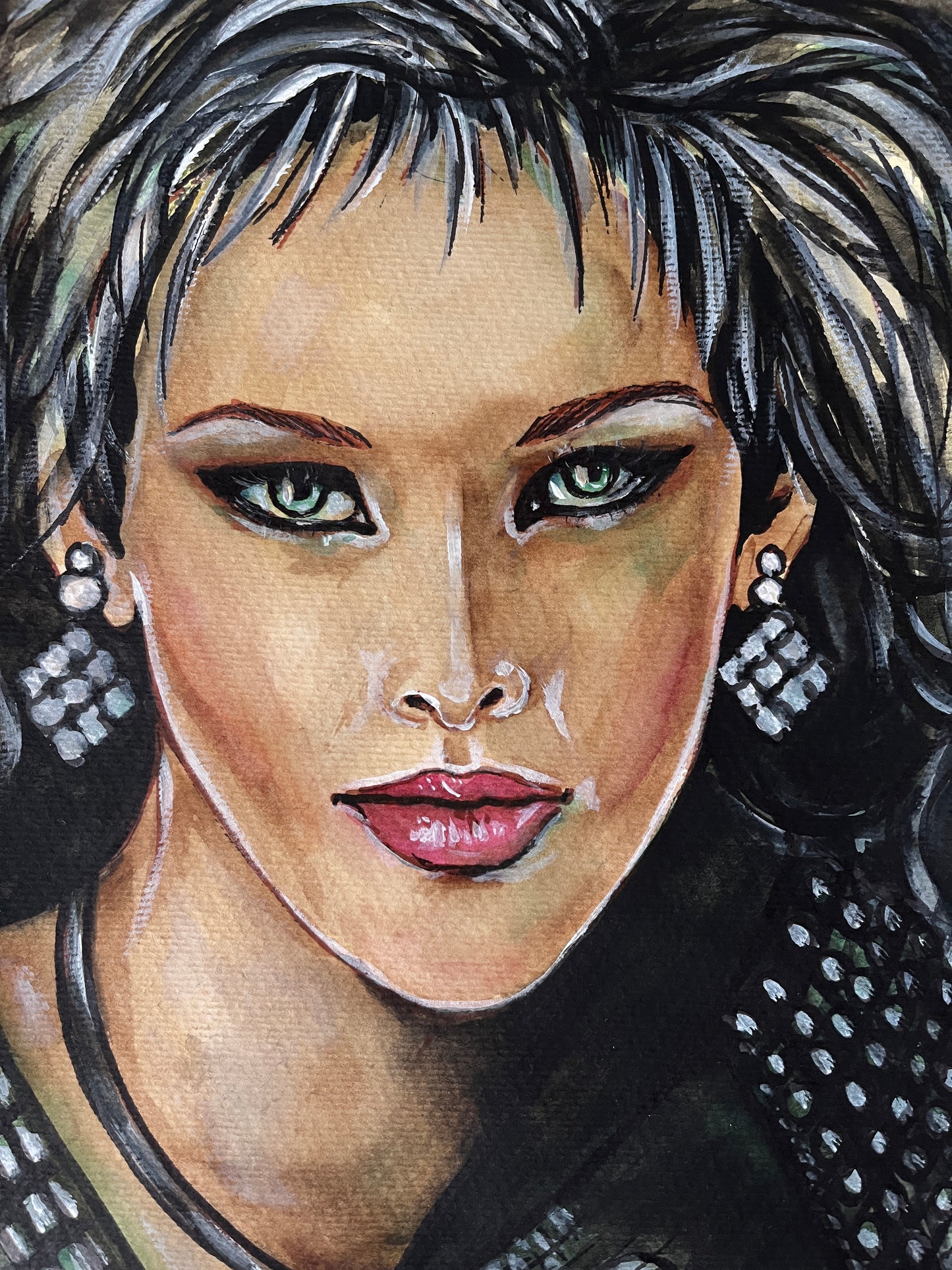 C. C. Catch, ORIGINAL Watercolor Painting, Artwork by Svetlana Pelin
