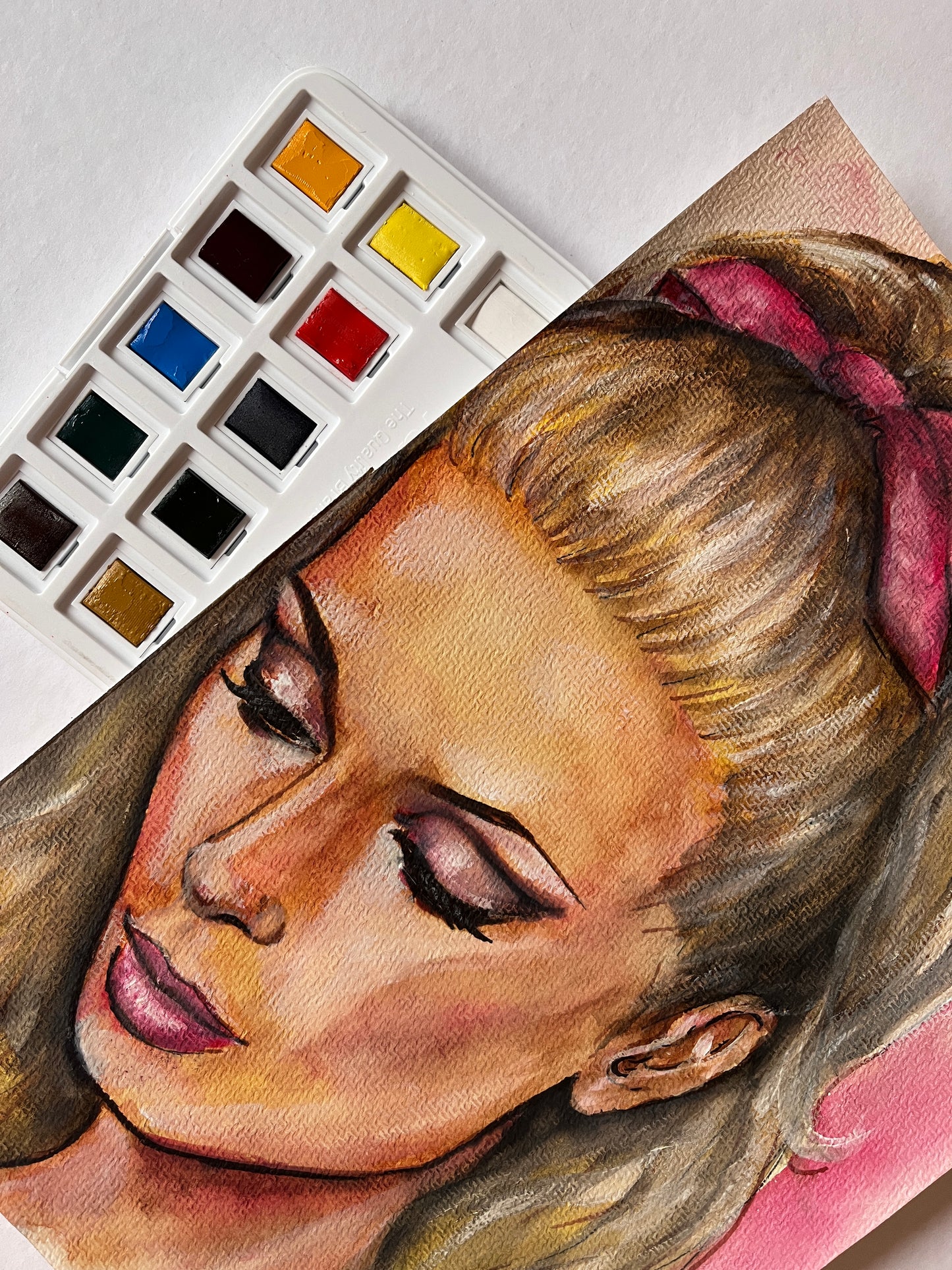Catherine Deneuve, Les Parapluies de Cherbourg, ORIGINAL Watercolor Painting, Artwork by Svetlana Pelin