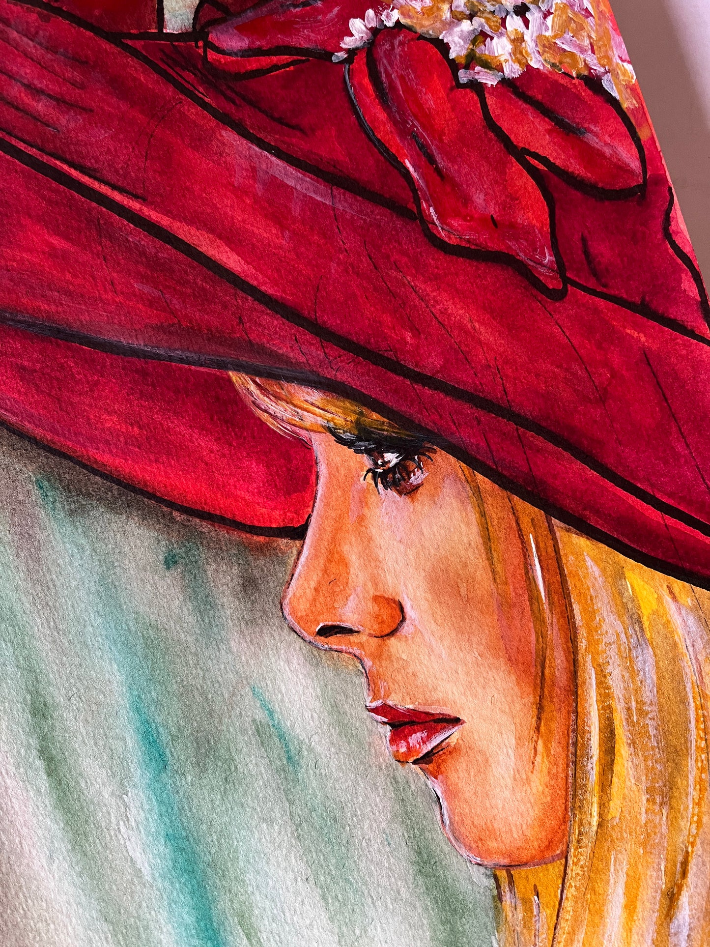 Catherine Deneuve, Les Demoiselles de Rochefort, ORIGINAL Watercolor Painting, Artwork by Svetlana Pelin