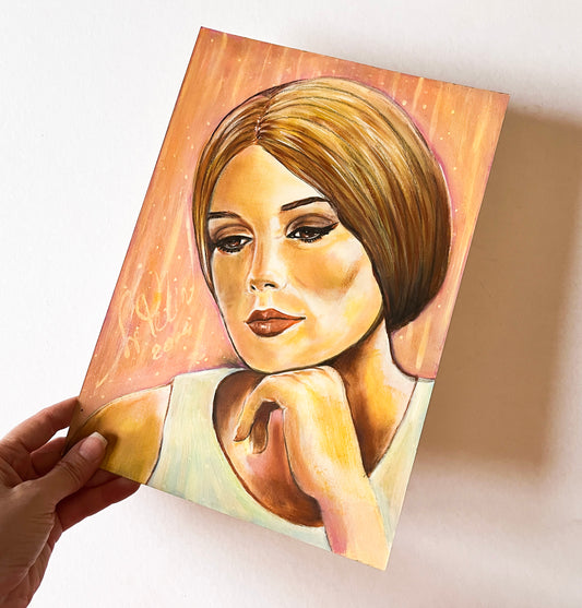 Catherine Deneuve, Donkey Skin, ORIGINAL Oil Painting, Artwork by Svetlana Pelin