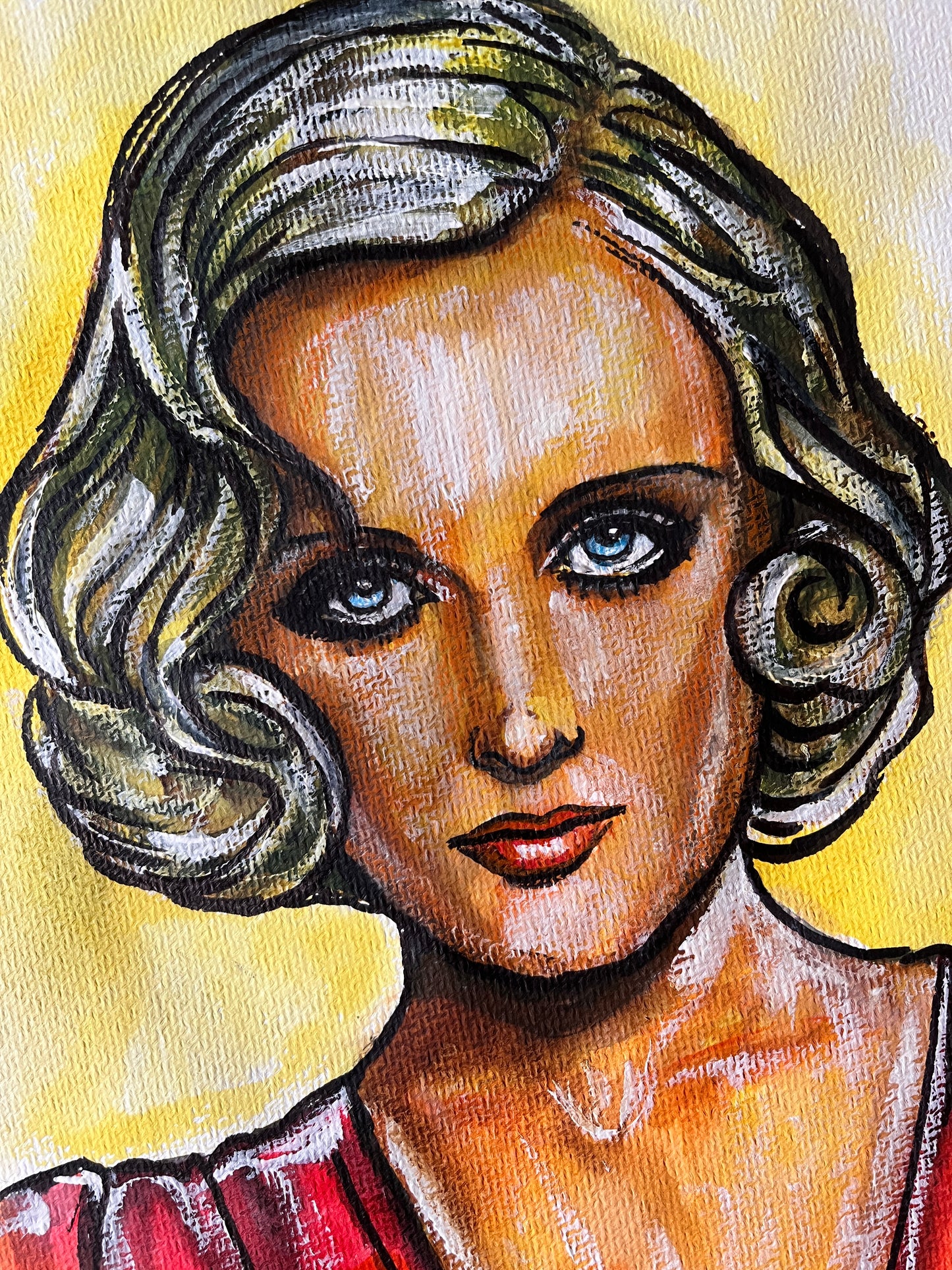 Carole Lombard, ORIGINAL Watercolor Painting, Artwork by Svetlana Pelin