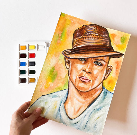 Channing Tatum, ORIGINAL Watercolor Painting, Artwork by Svetlana Pelin