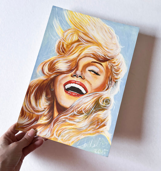 Marilyn Monroe, Jack Cardiff, Smile, ORIGINAL Oil painting, Artwork by Svetlana Pelin