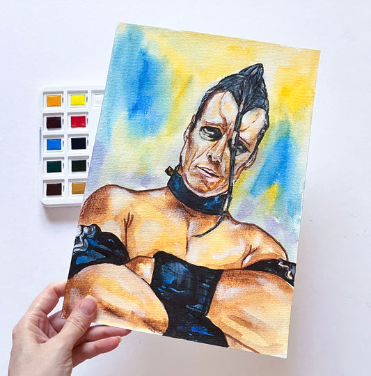 Doyle Wolfgang von Frankenstein, Misfits, ORIGINAL Watercolor Painting, Artwork by Svetlana Pelin