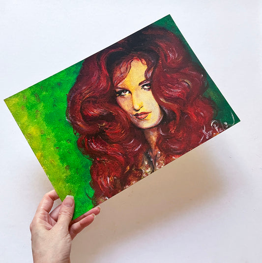 Dalida, ORIGINAL Oil Painting, Artwork by Svetlana Pelin