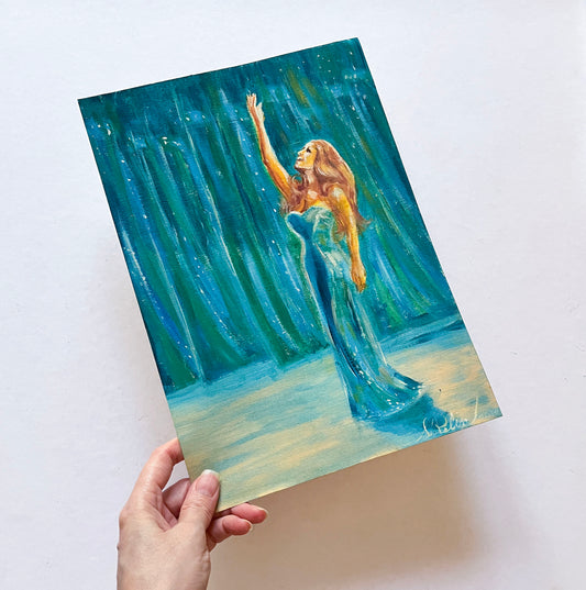 Dalida, ORIGINAL Oil Painting, Artwork by Svetlana Pelin