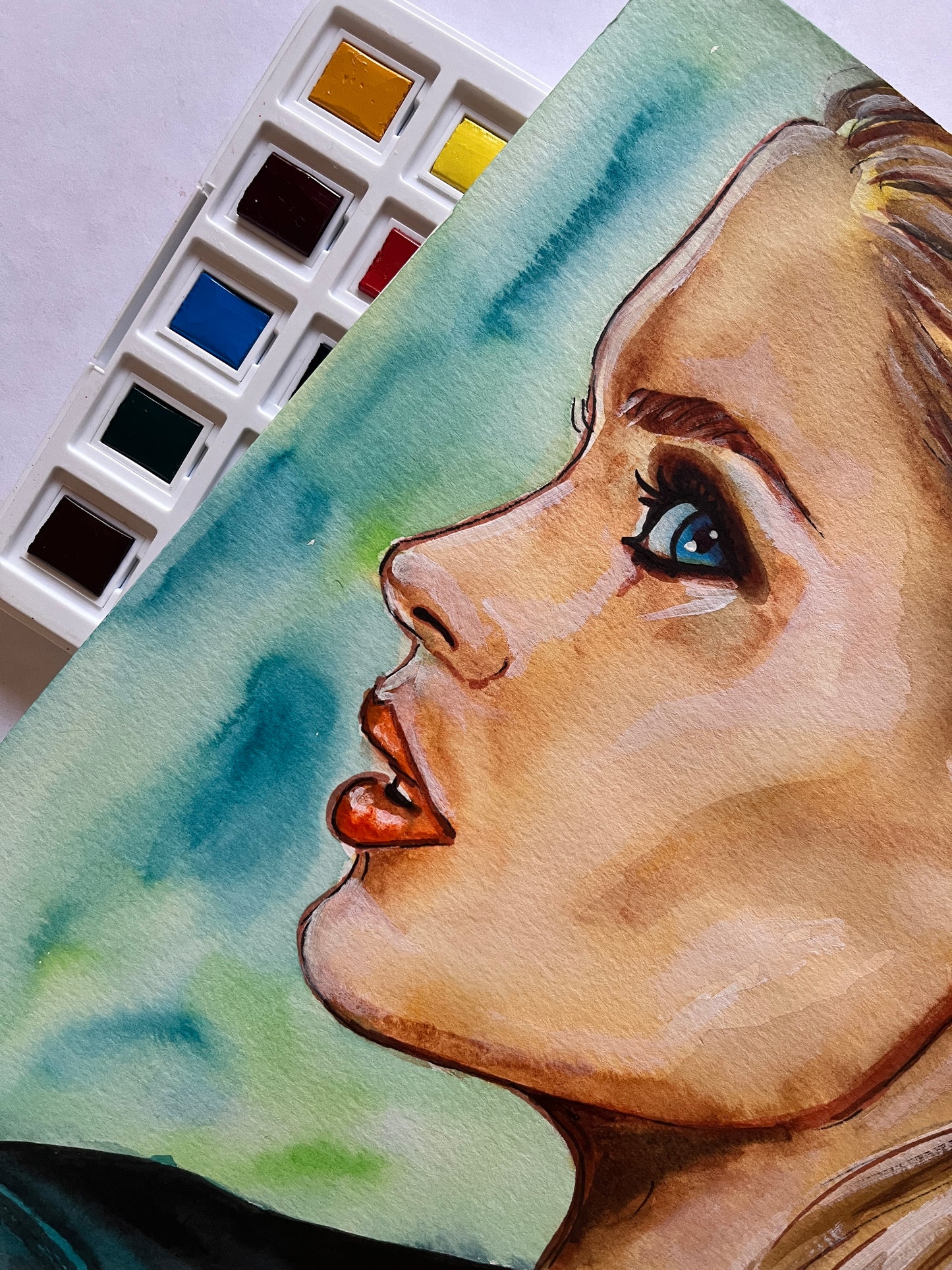 Doutzen Kroes, ORIGINAL Watercolor Painting, Artwork by Svetlana Pelin