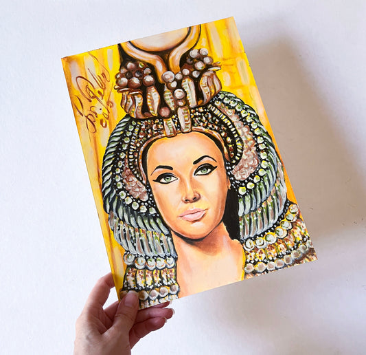 Elizabeth Taylor, Cleopatra, ORIGINAL Oil Painting, Artwork by Svetlana Pelin