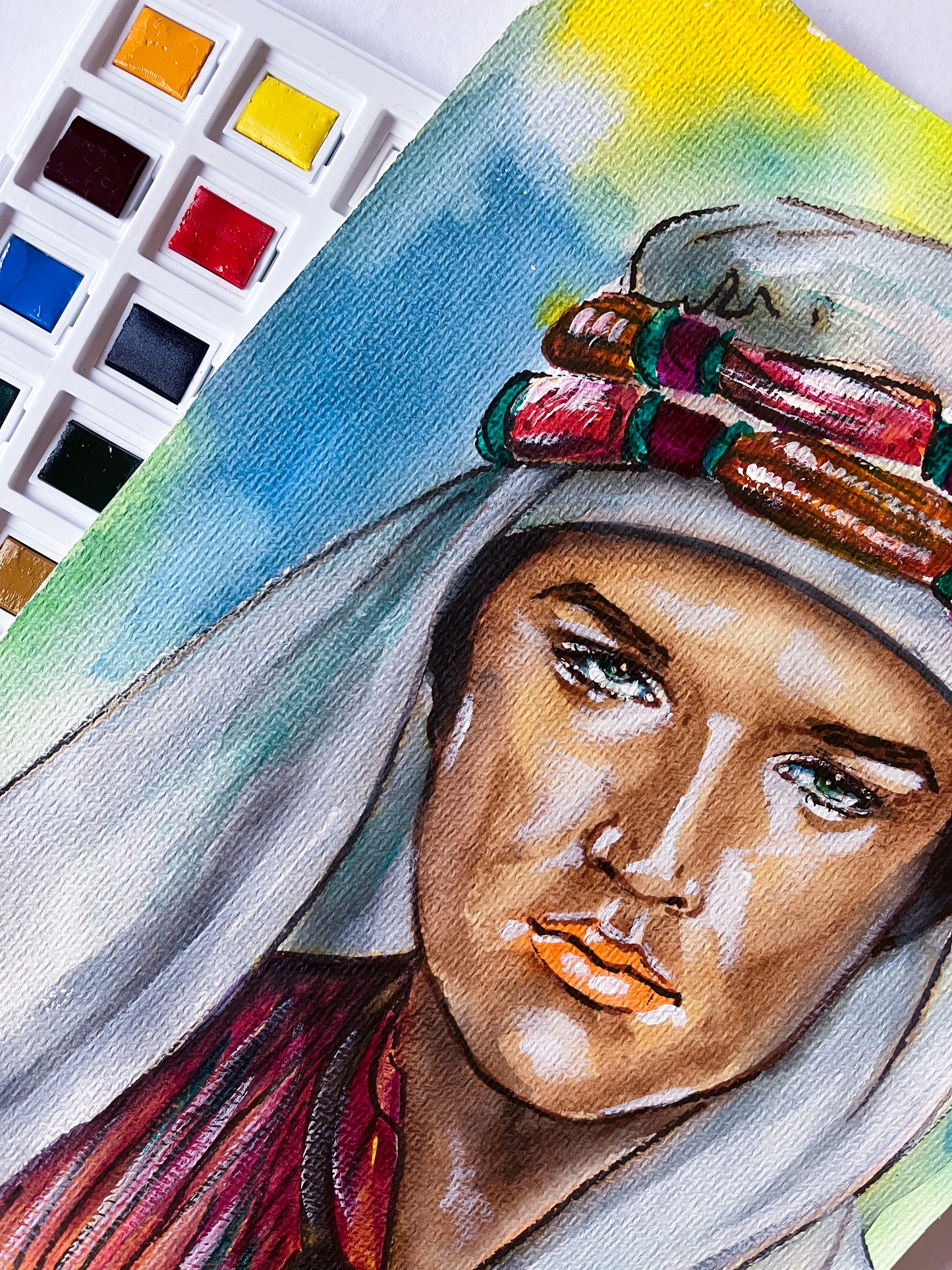Elvis Presley, Harum Scarum, ORIGINAL Watercolor Painting, Artwork by Svetlana Pelin