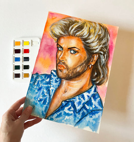 George, GM, ORIGINAL Watercolour Painting, Artwork by Svetlana Pelin