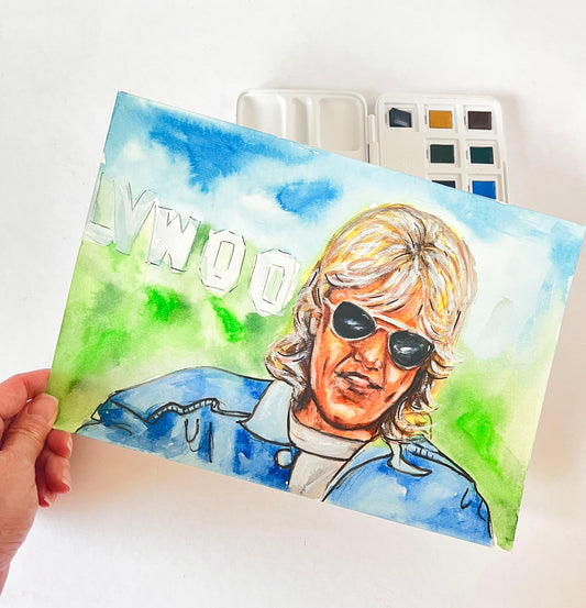 Dieter Bohlen, DB, MT, ORIGINAL Watercolor Painting, Artwork by Svetlana Pelin (Copy)